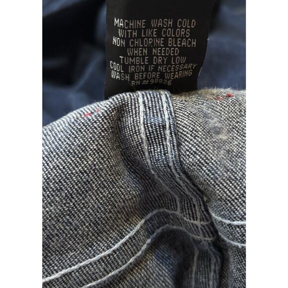 Fubu Women's Dark Blue Jeans Straight Leg Mid Rise Size 9/10 Y2K - Picture 7 of 12